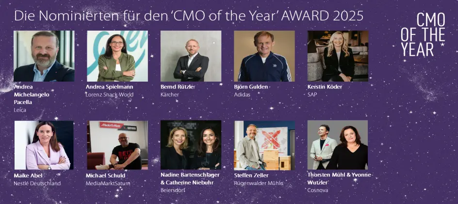 Wer wird CMO des Jahres 2025? Das sind die Top 10